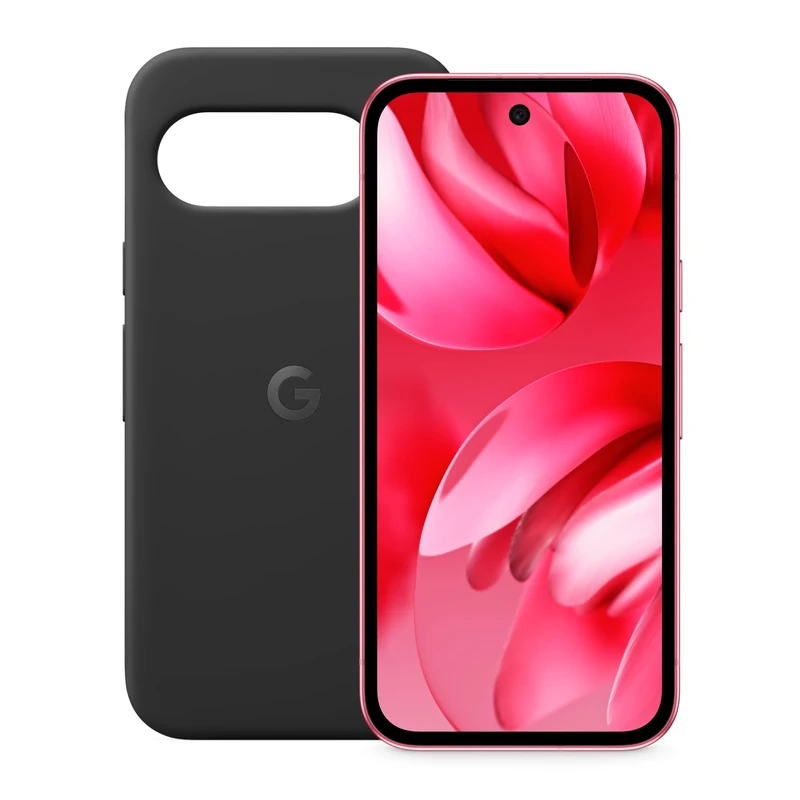 Google Pixel 9a – Unlocked Android Smartphone with AI Camera, All-day Battery and Powerful Security – Peony, 128GB + Pixel 9a Case – Obsidian