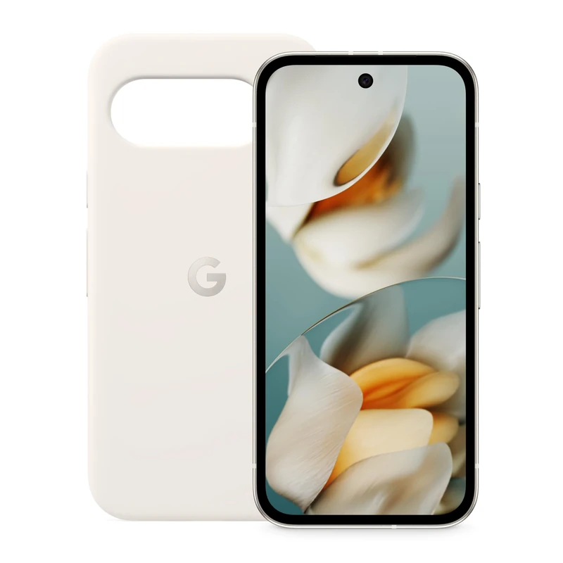 Google Pixel 9a – Unlocked Android Smartphone with AI Camera, All-day Battery and Powerful Security – Porcelain, 128GB + Pixel 9a Case – Porcelain