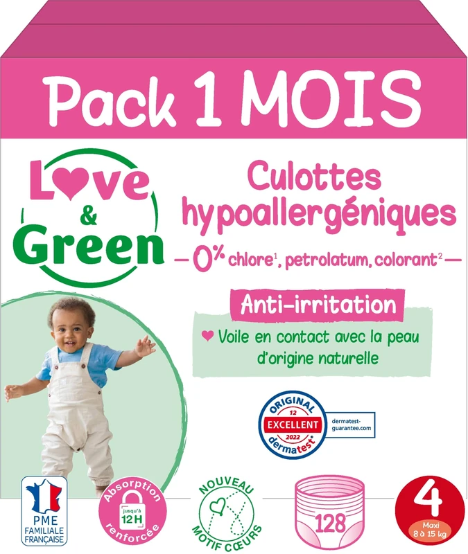Love & Green Hypoallergenic and Ecological Panties T4 x 32