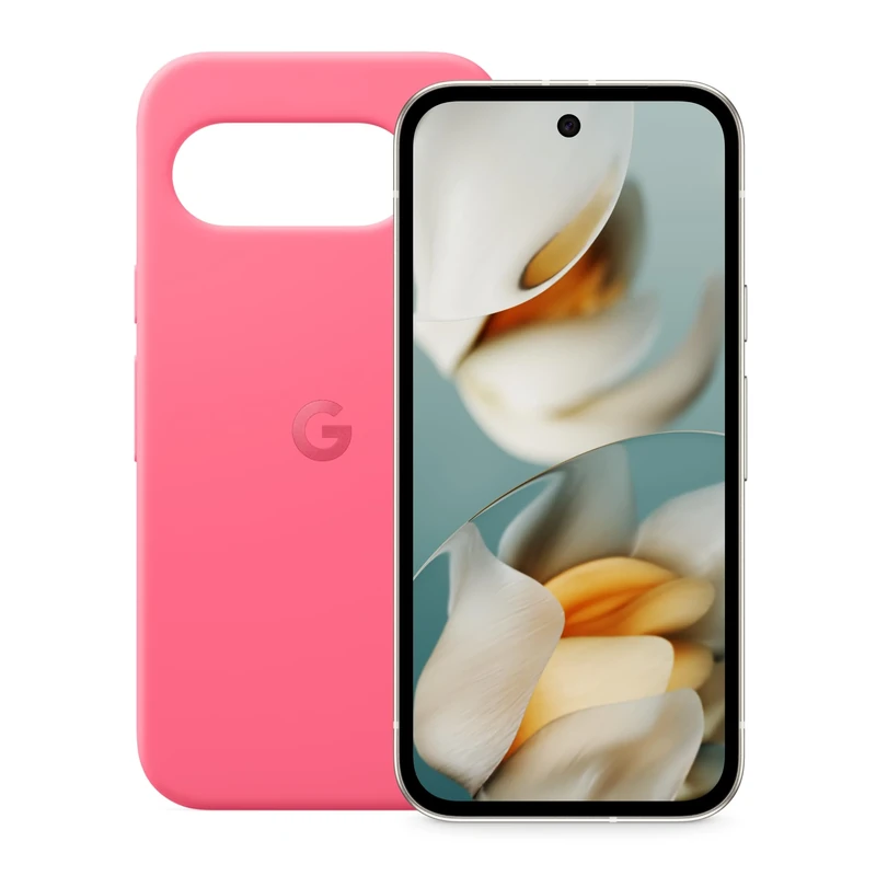 Google Pixel 9a – Unlocked Android Smartphone with AI Camera, All-day Battery and Powerful Security – Porcelain, 128GB + Pixel 9a Case – Peony