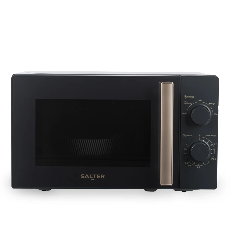 Salter Marino Microwave – 20 Litre Solo Microwave Oven, 950W, Compact, 5 Power Levels, Defrost Function, 35 Minute Timer, Manual Dial Control, 25.5 cm Glass Turntable, Easy Clean, Blue Grey