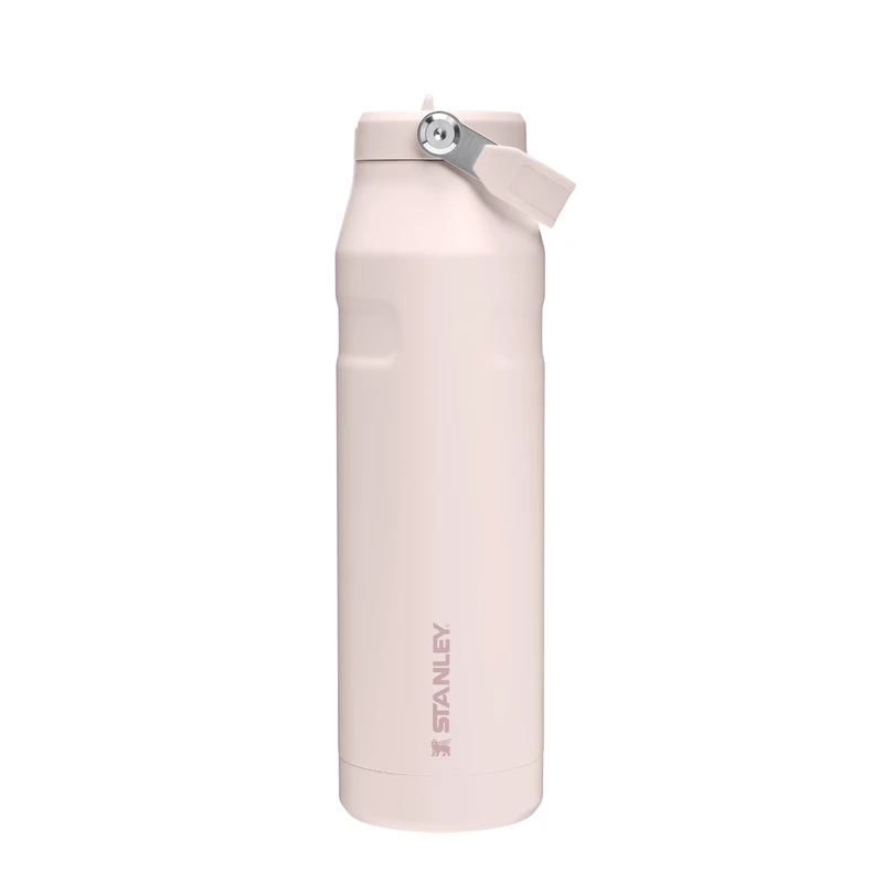Stanley 1913 Flip Straw 2.0 Sports Water Bottle with Straw 1.06L - 15 Hours Cold - 4 Days Iced - Stainless Steel - BPA Free - Leak Resistant - Fits in Cup Holder - Dishwasher Safe - Rose Quartz