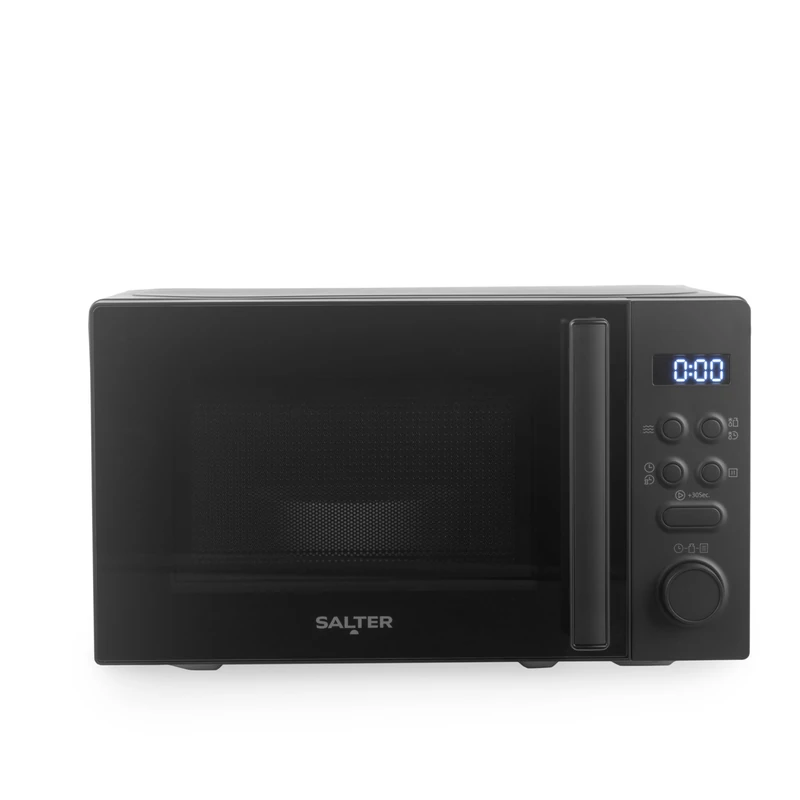 Salter Kuro 20L Digital Microwave – 800 W Solo Freestanding Microwave Oven With 25.5 cm Rotating Turntable, LED Clock Display Screen, Adjustable Time/Weight Dial, 95 Minute Timer, Black - Image 1