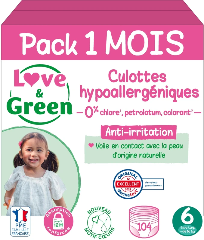 Love & Green Hypoallergenic Ecological Panties T6 x 26