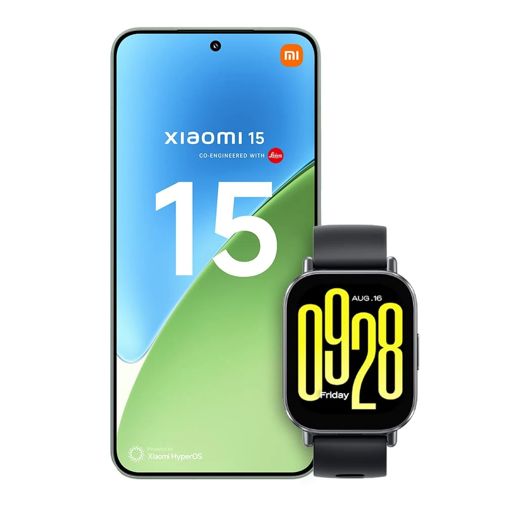 Xiaomi 15 Smartphone, 12+512GB, Green, 50MP Leica main camera, 5240mAh battery, 90W HyperCharge, HyperAI (No power adapter included)