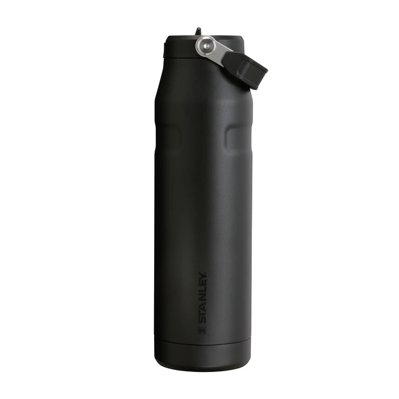 Stanley 1913 Flip Straw 2.0 Sports Water Bottle with Straw 1.06L - 15 Hours Cold - 4 Days Iced - Stainless Steel - BPA Free - Leak Resistant - Fits in Cup Holder - Dishwasher Safe - Black