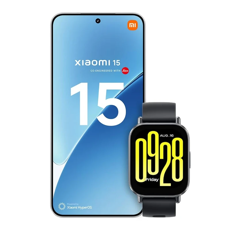 Xiaomi 15 Smartphone, 12+256GB, White, 50MP Leica main camera, 5240mAh battery, 90W HyperCharge, HyperAI (No power adapter included)