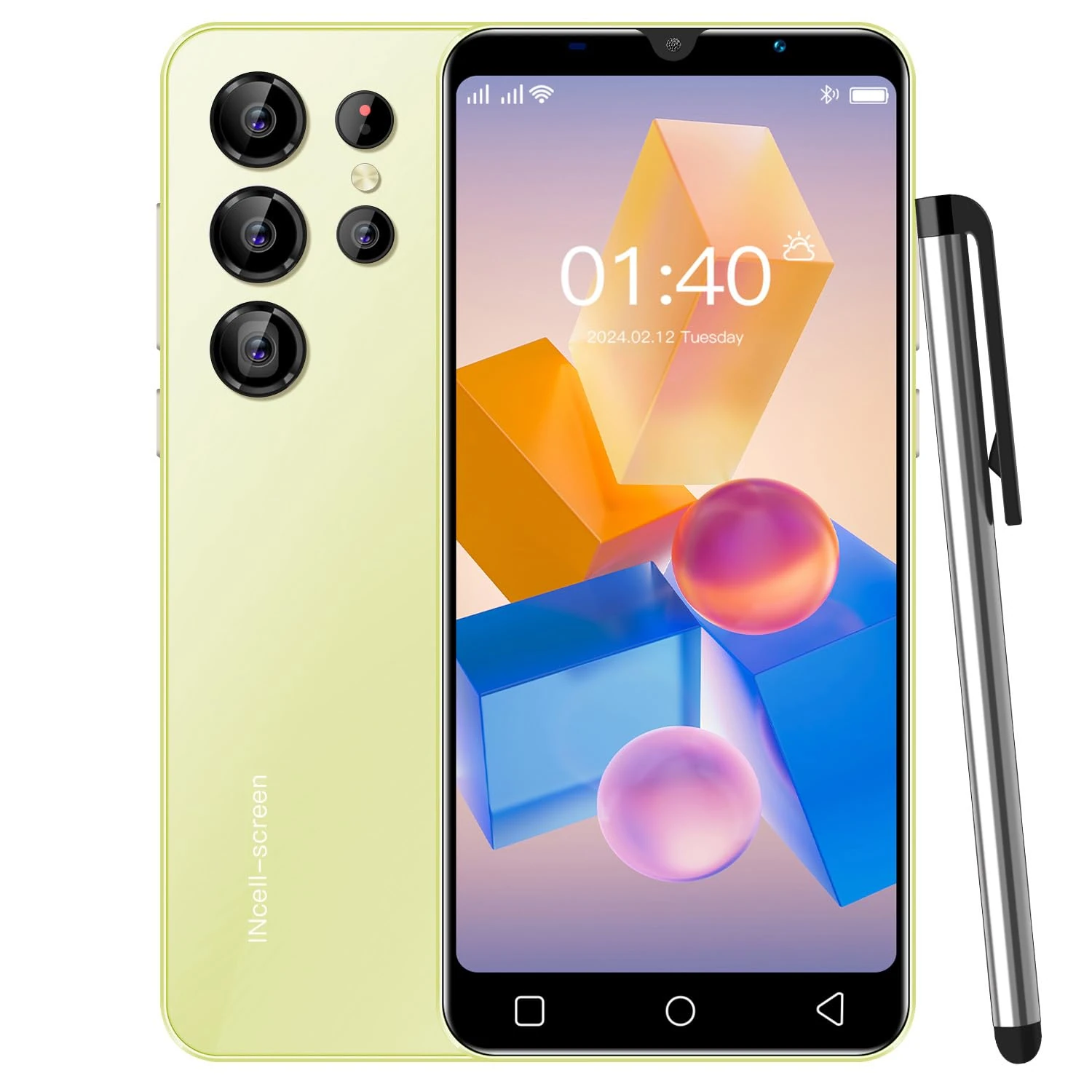 PrzTIk Cheap Mobile Phones, 5.0" IPS Display, Android 9.0, 16GB(Expandable to 128GB), Dual SIM Free, Face ID Unlock/WIFI (PT24Ultra-Gold)