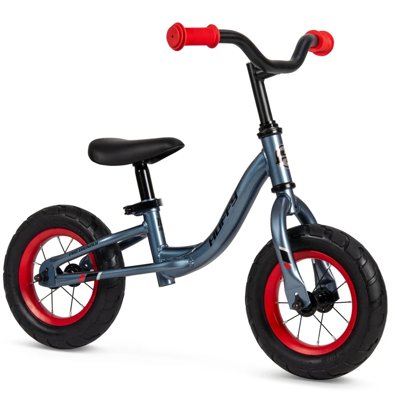 Huffy Pro Thunder 10" Balance Bike, Adjustable Seat and Handlebars, Toddler Training Bike, Grey, 2+ Years