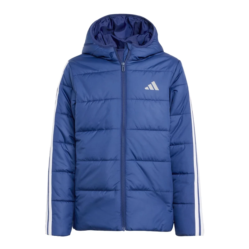 adidas Unisex Kids Essentials 3 Stripes Padded Coat, dark blue/white, 11-12 Years - Image 1