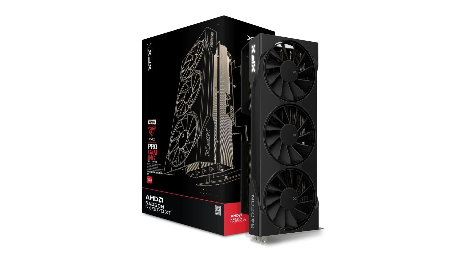 XFX RX 9070XT Swift Gaming 16GB GDDR6 Black