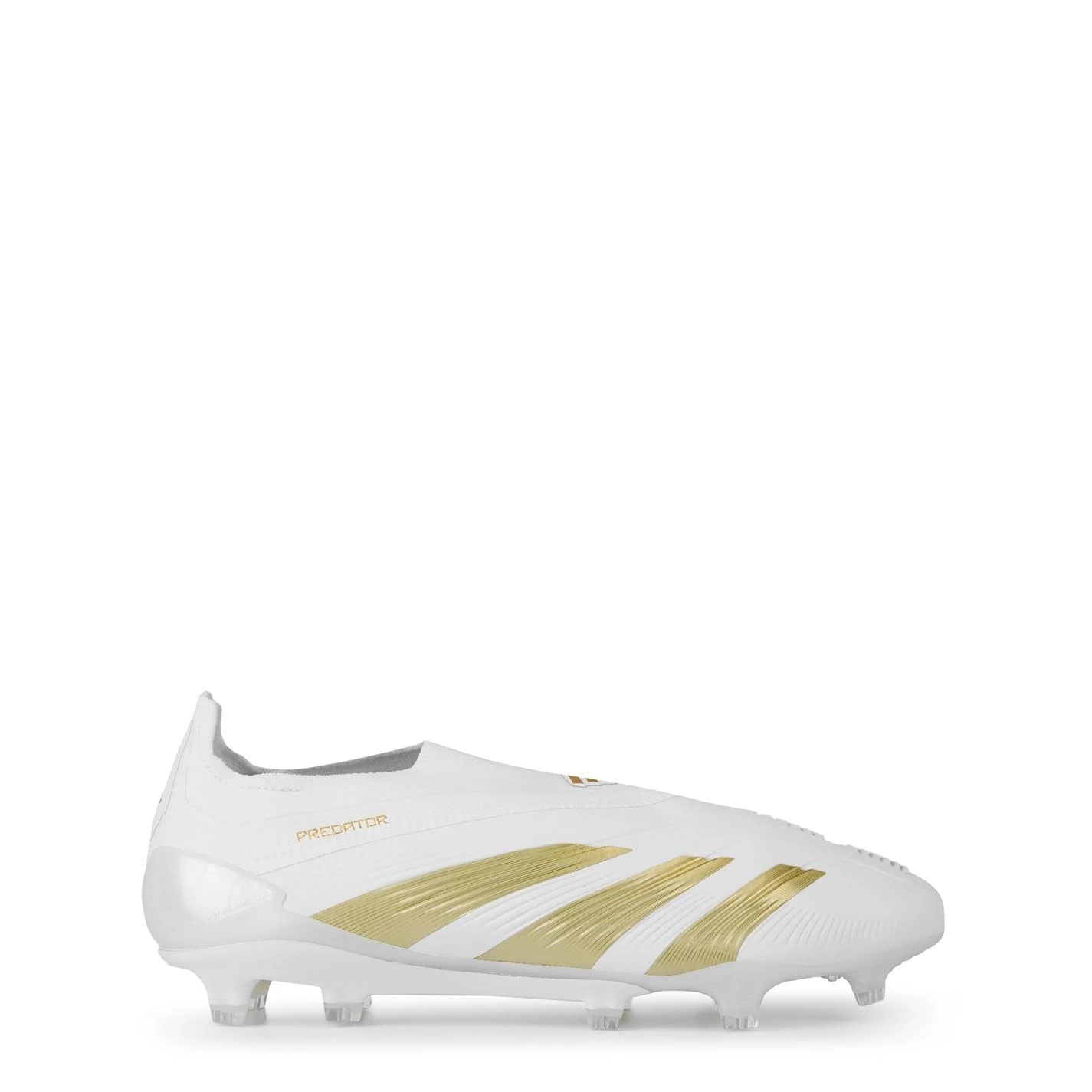 adidas Mens 24 Elite Laceless Firm Ground Football White/Gold/White 7