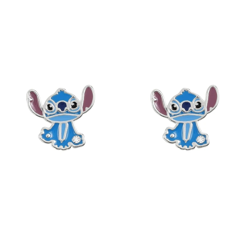 Silver Plated Stitch Stud Earrings
