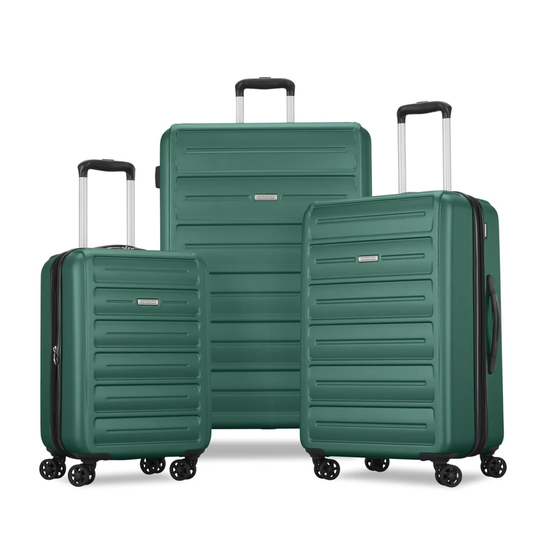 American Tourister Westridge Hardside Spinner Luggage Set, Malachite Green, 3PC Set (CO/M/L), Westridge Hard Case with Swivel Wheels