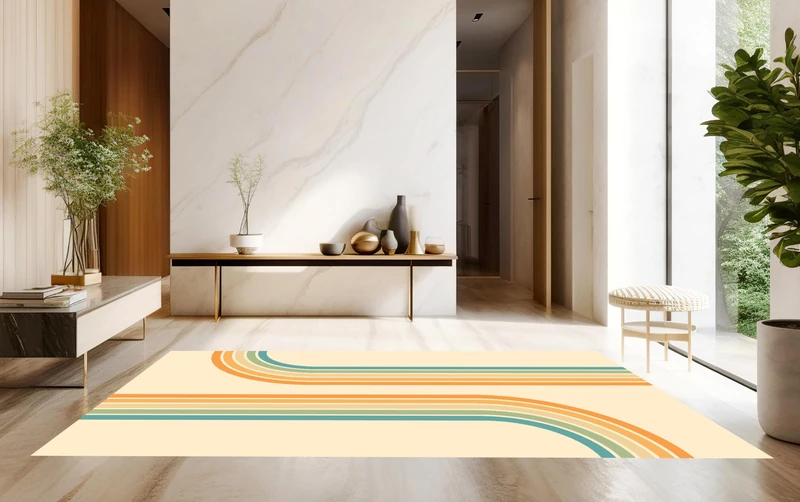 VINILIKO, Printed Vinyl Rug, Non-Slip PVC for Kitchen or Living Room, Washable, Persephone 112 x 200 cm