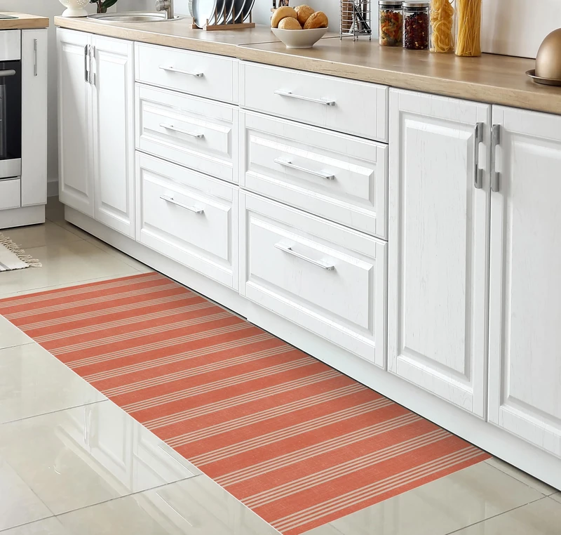Viniliko, Genoveva Printed Vinyl Rug, Non-Slip PVC for Kitchen or Living Room, Washable, 50 x 140 cm