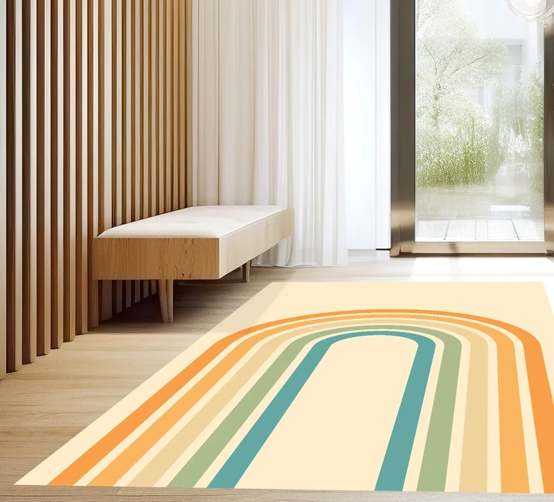 VINILIKO, Printed Vinyl Rug, PVC Non-Slip Kitchen or Living Room, Washable, 112 x 200 cm