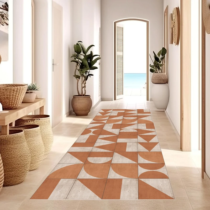 VINILIKO, Printed Vinyl Rug, PVC Non-Slip Kitchen or Living Room, Washable, Trojan 80 x 300 cm