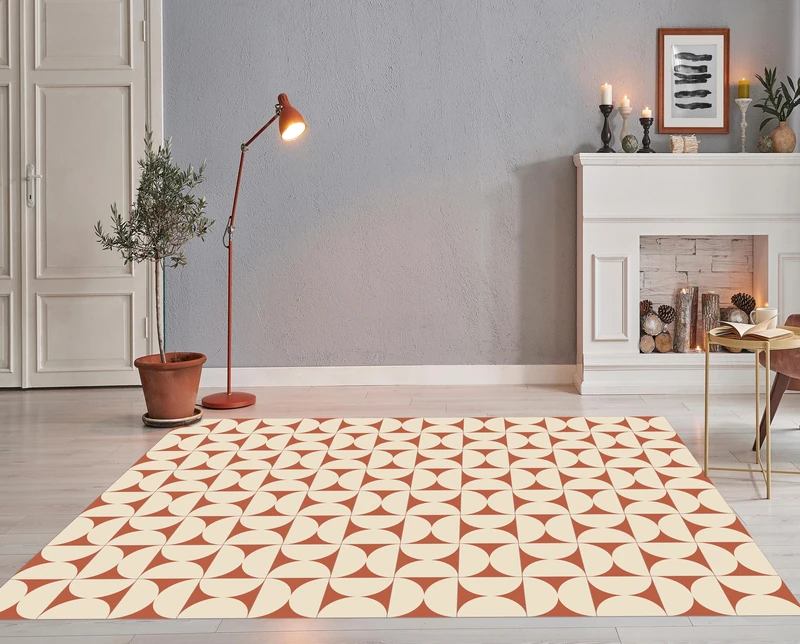 VINILIKO Rug, 2.8mm thick phthalate free vinyl, Terracotta, 160x230 cm