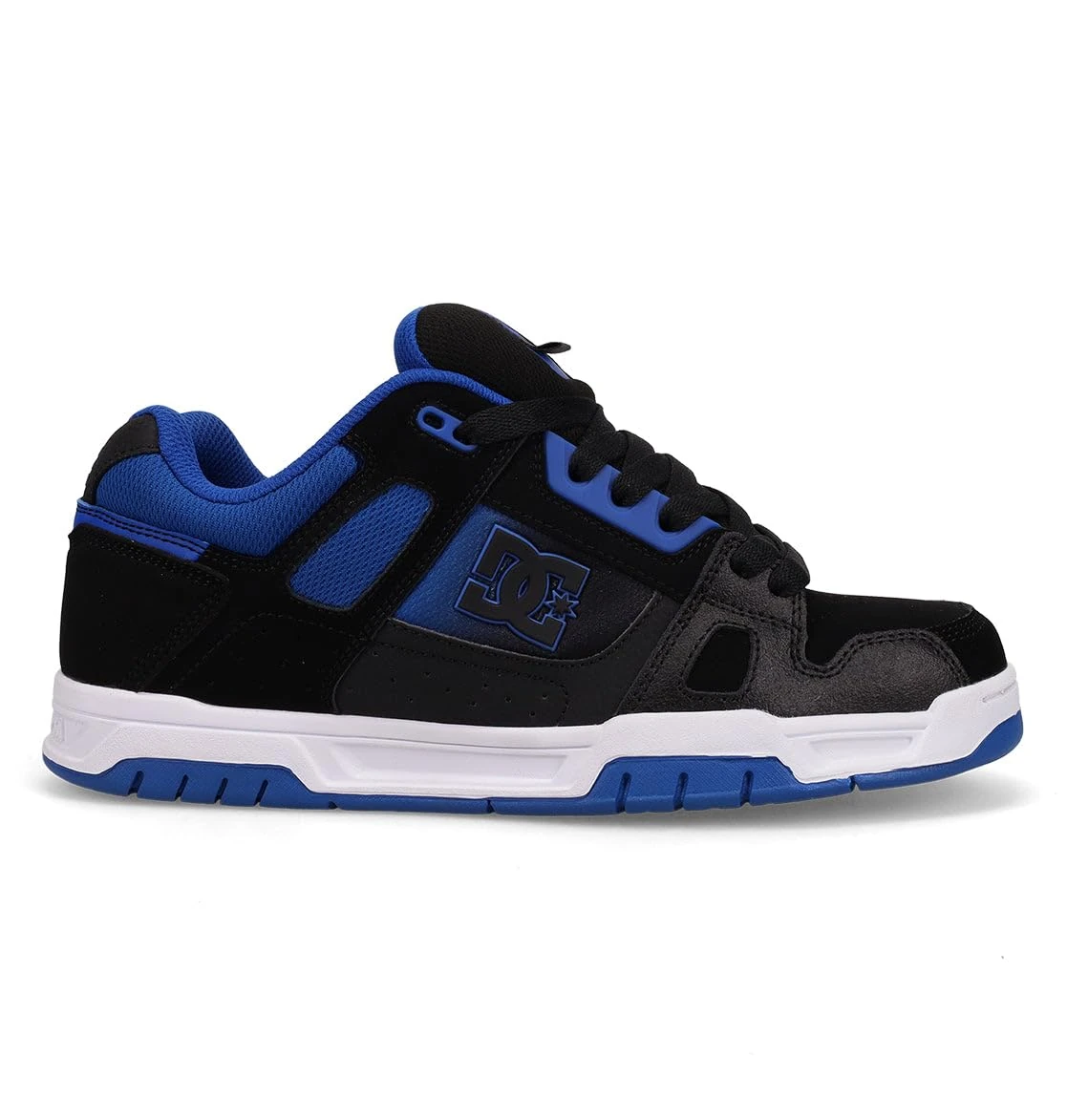 DC Men's Stag Skate Shoe, Black/Blue 1, 7.5 UK