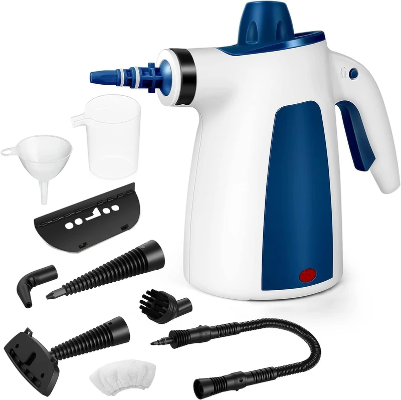 Steam Cleaner Household Portable, Handheld Cleaning Steamer Curtain Cleaner Furniture Steamer, Multi-purpose Steamer with 9-Piece Accessories for Multi-Surface Stain Removal, Home, Kitchen