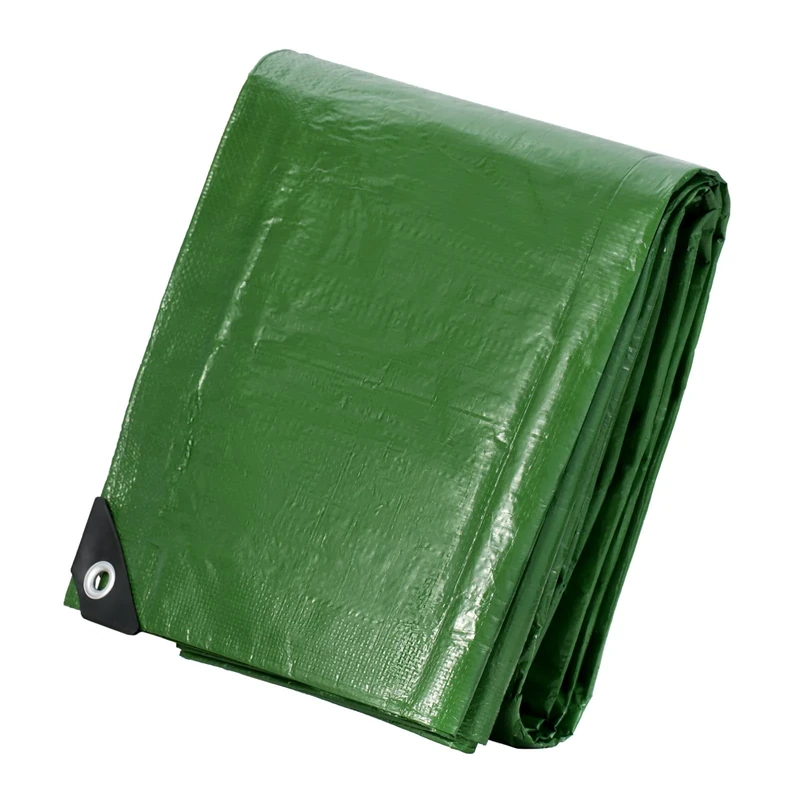 Velway Tarpaulin Waterproof Heavy Duty - 2m x 3m 100gsm Tarp Cover With Reinforced Eyelets UV Protection Plastic Sheeting Ideal for Multipurpose Indoor Outdoor Protection Green