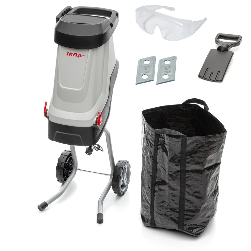 IKRA Electric Shredder IMH 2800, incl. Collection Bag 45l, 2800W, incl. 2X Spare Blades & Safety Glasses