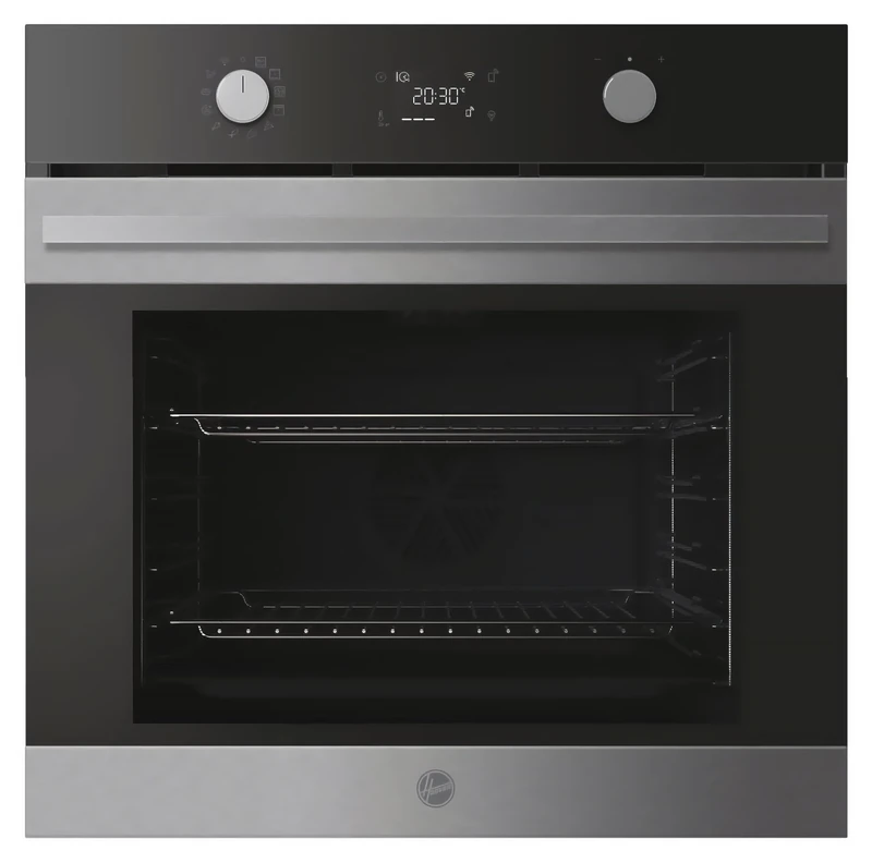 Hoover, Collection 3, HO6 H5B3YTX, 78L, Single Oven, 11 function, WiFi connected, touch and rotary control, airfry function, telescopic rails- Stainless steel and black, 59.5 x 59.5 x 56.8cm
