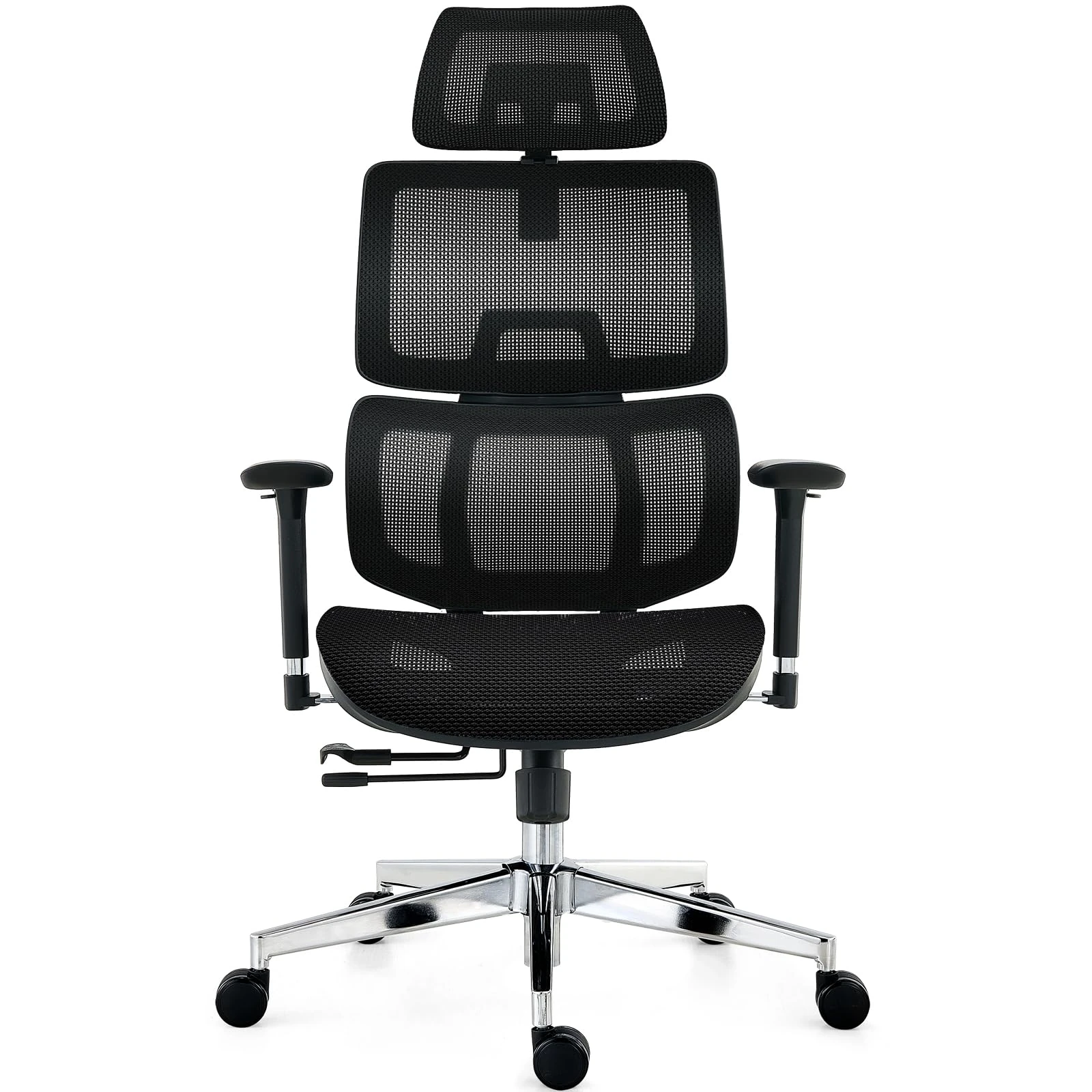 TONFARY Ergonomic Office Chair - Breathable High Back Armchair with Mesh Lumbar Support, 130° Tilt Backrest, Adjustable Seat Depth & 3D Armrest - Big and Tall, Swivel Rolling, Supports Up to 330 LBS