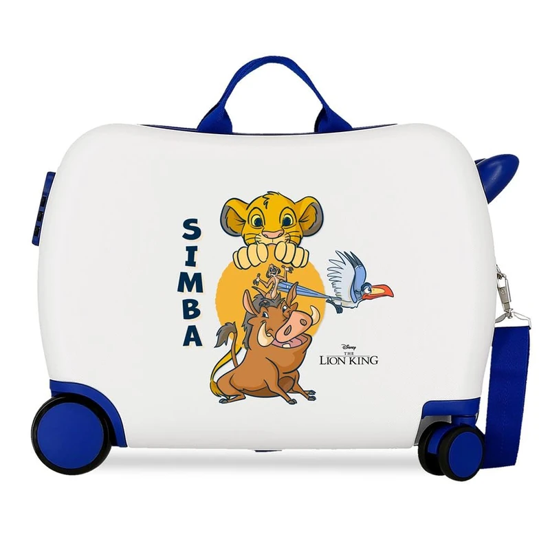 Joumma Disney The Lion King Children's Suitcase White 50 x 38 x 20 cm Rigid 1.8 kg Combination Lock Side ABS 1.8 kg 38L Hand Luggage, White, One Size, Children's Suitcase