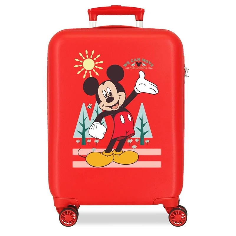 Joumma Disney Mickey & Minnie Cabin Suitcase Red 33 x 50 x 20 cm Rigid 2 kg Combination Lock Side ABS 2 kg 33L Hand Luggage, red, One Size, Cabin Suitcase