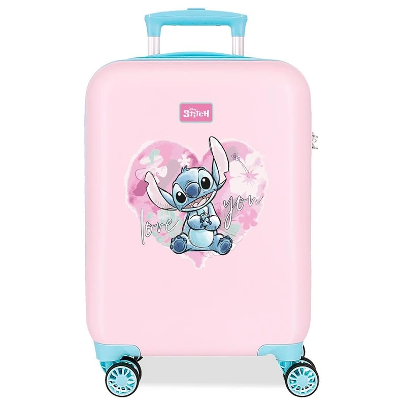Disney Joumma Heart Stitch Cabin Suitcase Pink 33 x 50 x 20 cm Rigid 2 kg Combination Lock Side ABS 2 kg 33L Hand Luggage, Pink, One Size, Cabin Suitcase