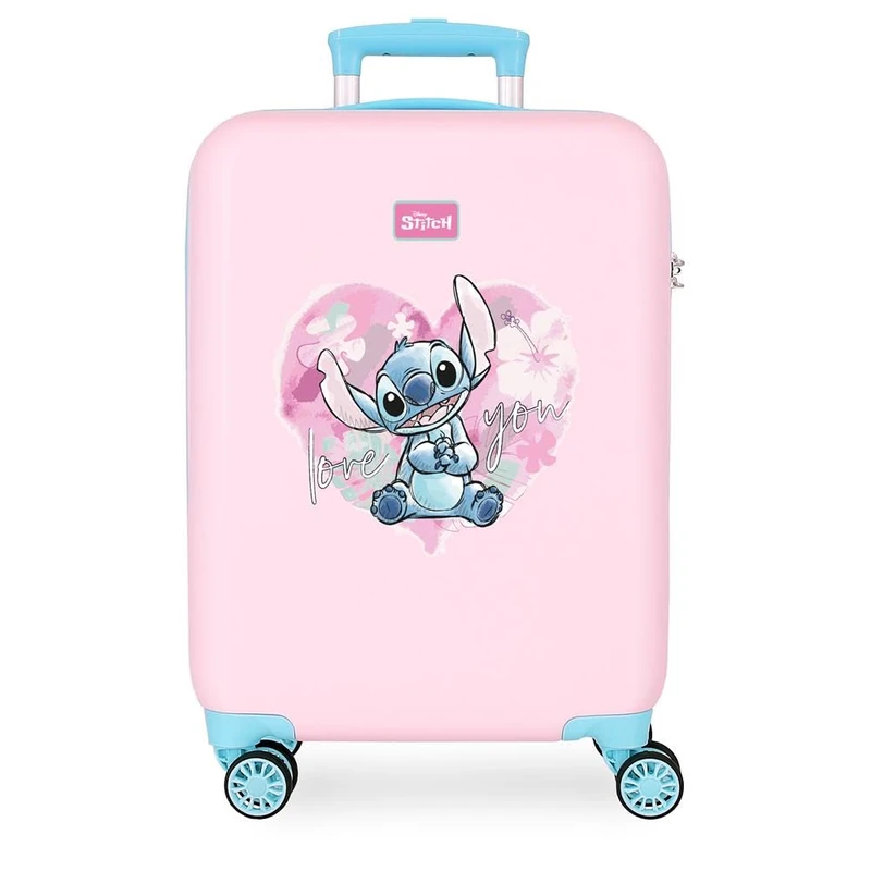 Disney Joumma Heart Stitch Cabin Suitcase Pink 38 x 55 x 20 cm Rigid 2 kg Combination Lock Side ABS 2 kg 35L Hand Luggage, Pink, One Size, Cabin Suitcase