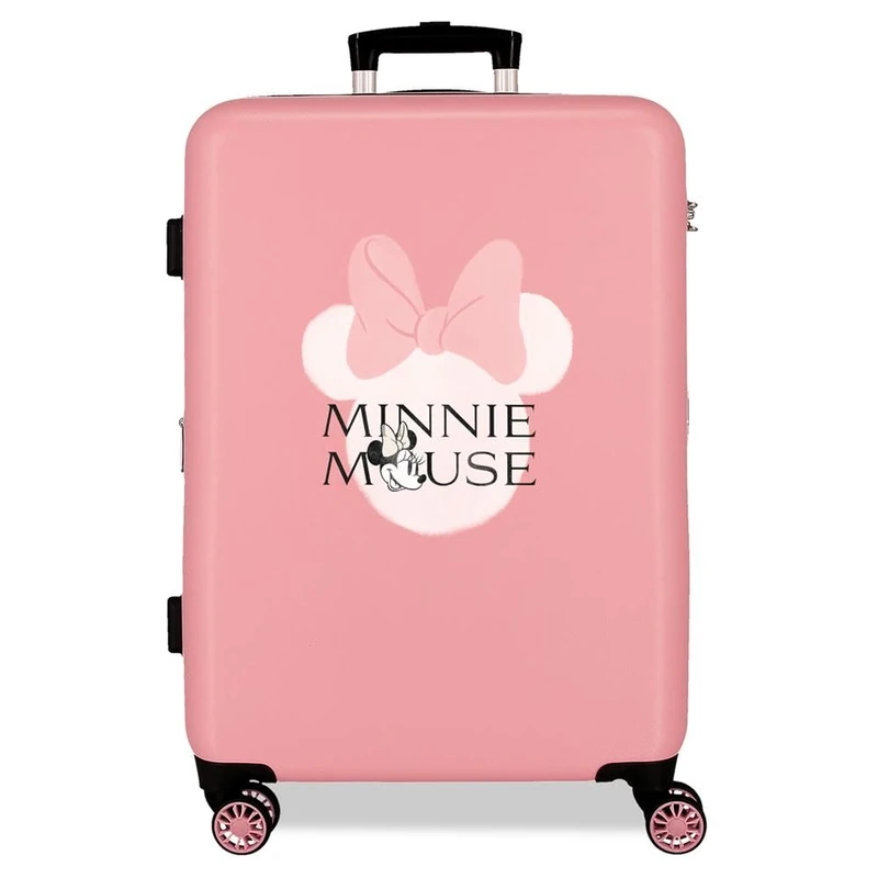 Disney Joumma Minnie Heads Medium Suitcase Pink 46 x 65 x 23 cm Rigid 3 kg Combination Lock Side ABS 3 kg 56LExtensible, Pink, One Size, Medium Suitcase