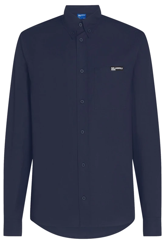 KARL LAGERFELD JEANS, Men's, Poplin Shirt, Regular Fit, Black, XXL