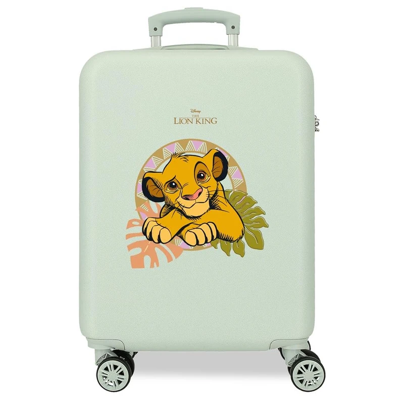 Disney The Lion King Simba & Friends Children's Hard Case Combination Lock Side 4 Wheels Hand Luggage is Made of ABS, a Rigid and Lightweight Material., Simba Green, One Size, Suitcase