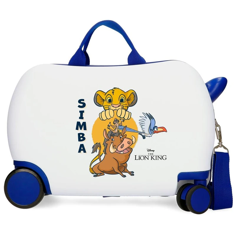 Joumma Disney The Lion King Children's Suitcase White 45 x 31 x 20 cm Rigid 1.8 kg Combination Lock Side ABS 1.8 kg 27.9L Hand Luggage, White, One Size, Children's Suitcase