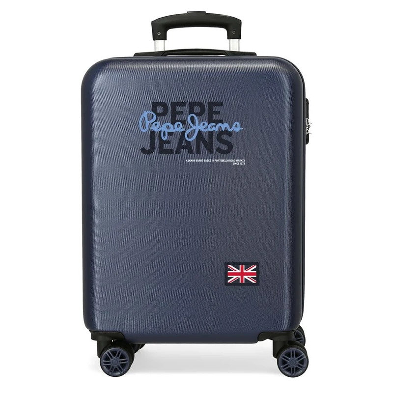 Pepe Jeans Seldon Cabin Suitcase Blue 38x55x20cm Rigid 2kg Combination Lock Side ABS 2kg 35L Hand Luggage by Joumma Bags, Blue, One Size, Cabin Suitcase - Image 1