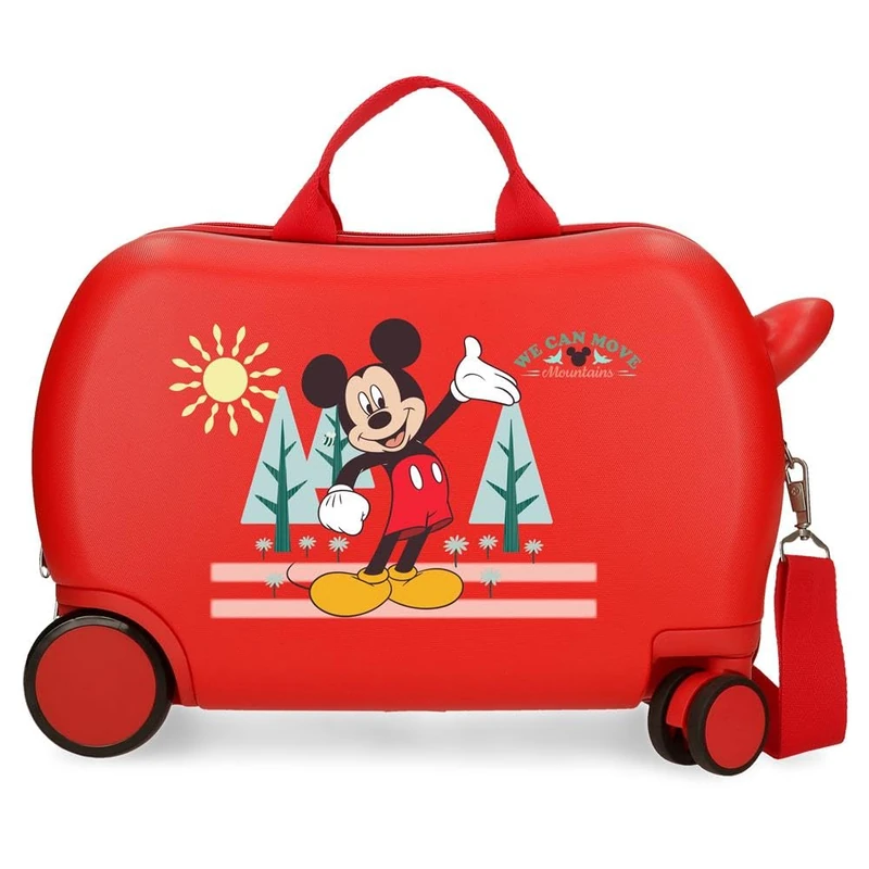 Joumma Disney Mickey Mountain Children's Suitcase Red 45 x 31 x 20 cm Rigid 1.8 kg Combination Lock Side ABS 1.8 kg 27.9L Hand Luggage, red, One Size, Children's Suitcase