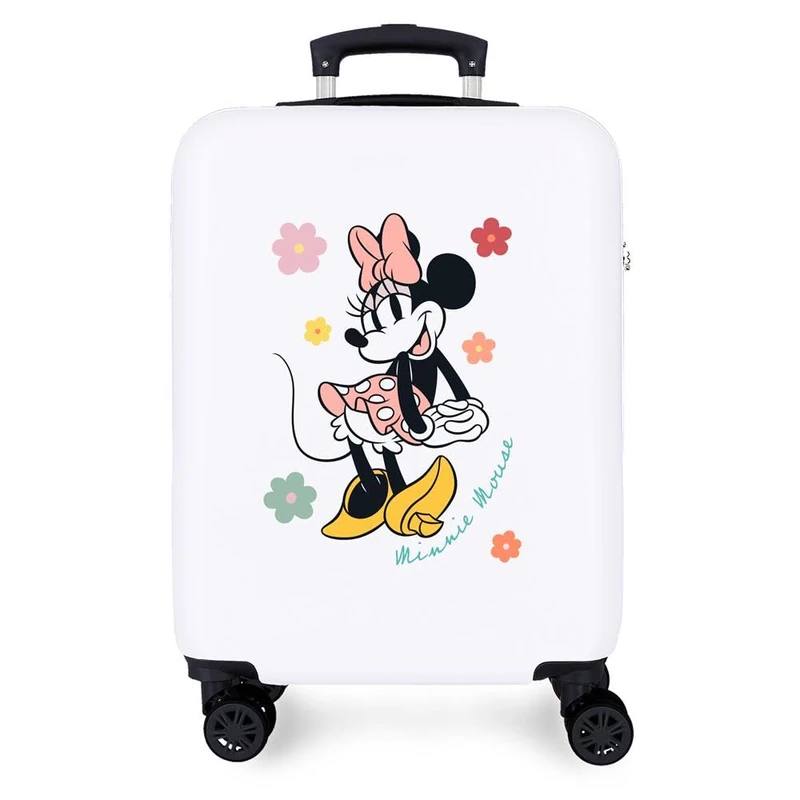 Disney Joumma Minnie & Friends Cabin Suitcase White 38 x 55 x 20 cm Rigid 2 kg Combination Lock Side ABS 2 kg 35L Hand Luggage, White, One Size, Cabin Suitcase