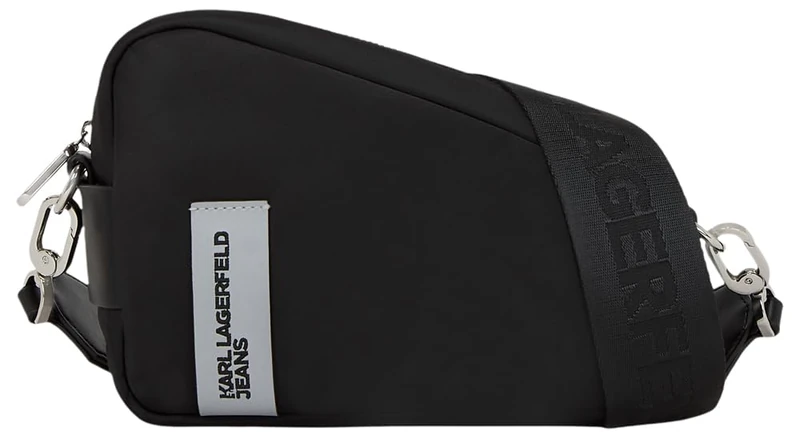 KARL LAGERFELD JEANS, Men's, Padded Nylon Crossbody, Black, One size