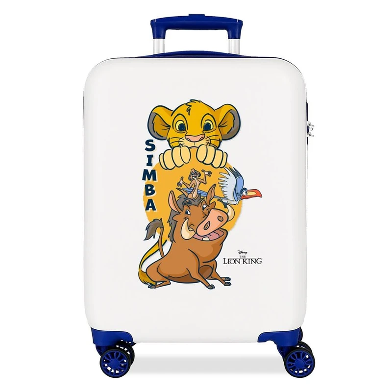 Disney The Lion King Simba & Friends Children's Hard Case Combination Lock Side 4 Wheels Hand Luggage is Made of ABS, a Rigid and Lightweight Material., Simba Friends, One Size, Suitcase