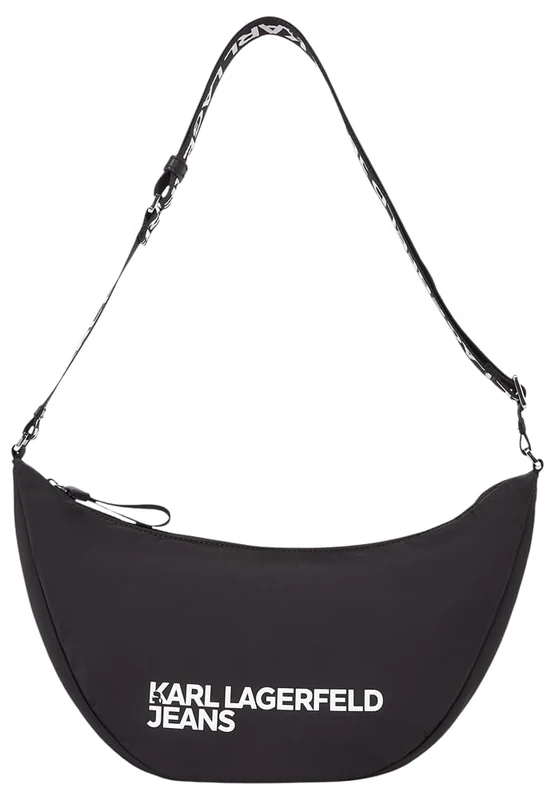 KARL LAGERFELD JEANS, Women's, Essential Nylon Sling Bag, Black, One size
