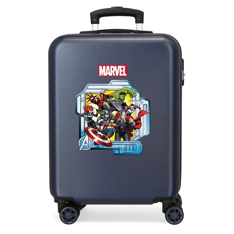 Joumma Marvel All Avengers Cabin Suitcase Blue 38 x 55 x 20 cm Rigid 2 kg Combination Lock Side ABS 2 kg 35L Hand Luggage, Blue, One Size, Cabin Suitcase