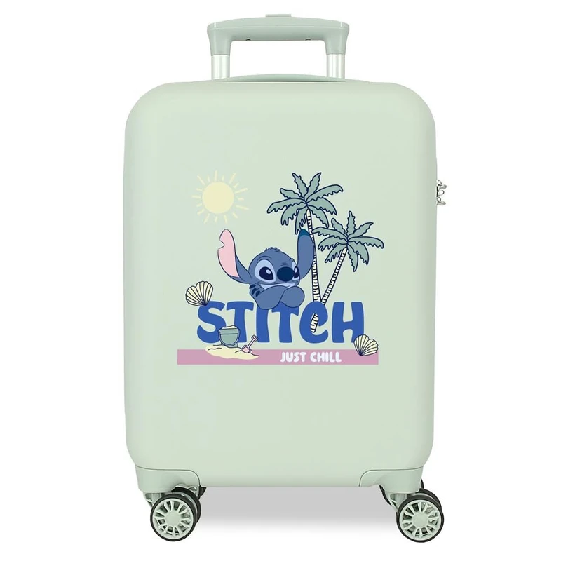 Disney Children's Hard case with 4 Wheels Side Combination Lock Made of ABS, a Rigid and Lightweight Material., Just Chill, One Size, Cabin Suitcase 50
