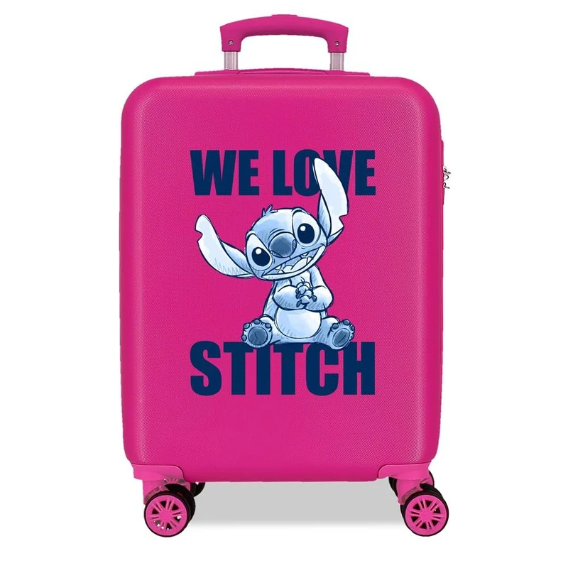 Disney Joumma Stitch Cabin Suitcase Pink 38 x 55 x 20 cm Rigid 2 kg Combination Lock Side ABS 2 kg 35L Hand Luggage, Pink, One Size, Cabin Suitcase