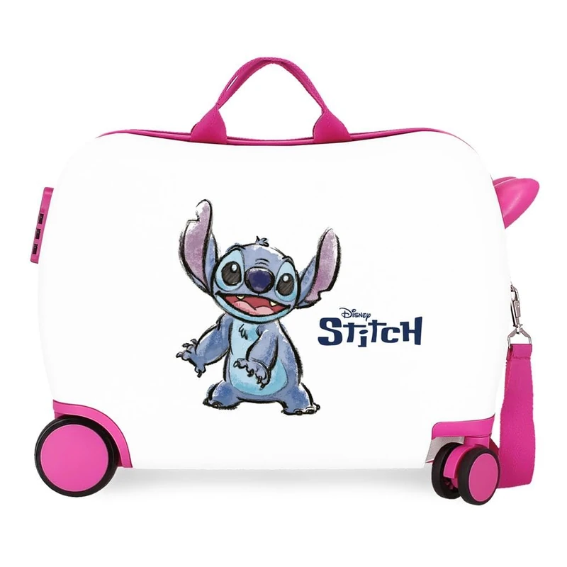 Disney Joumma Adorable Stitch Children's Suitcase White 50 x 38 x 20 cm Rigid 1.8 kg Combination Lock Side ABS 1.8 kg 38L Hand Luggage, White, One Size, Children's Suitcase