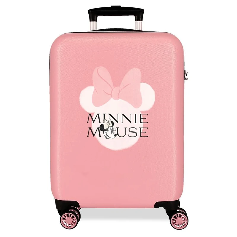 Disney Joumma Minnie Heads Cabin Suitcase Pink 38 x 55 x 20 cm Rigid 2 kg Combination Lock Side ABS 2 kg 35L Hand Luggage, Pink, One Size, Cabin Suitcase