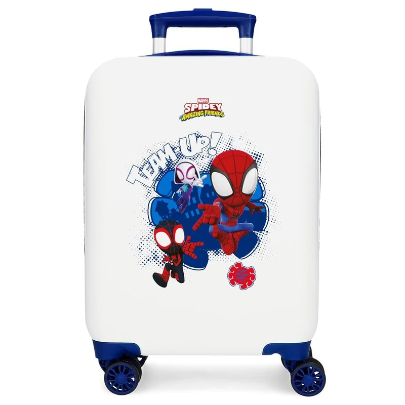 Joumma Marvel Team Spidey Cabin Suitcase White 33 x 50 x 20 cm Rigid 2 kg Combination Lock Side ABS 2 kg 33L Hand Luggage, White, One Size, Cabin Suitcase