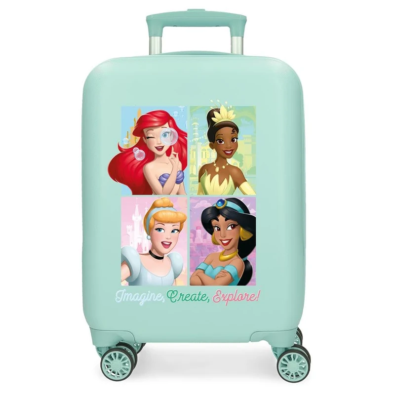 Joumma Disney Princess Cabin Suitcase Blue 33 x 50 x 20 cm Rigid 2 kg Combination Lock Side ABS 2 kg 33L Hand Luggage, Blue, One Size, Cabin Suitcase